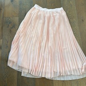 Quince Soft Pink A-Line Chiffon Pleated Skirt